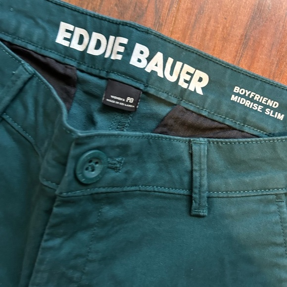 Eddie Bauer Women's Teal Chinos Size Petite 0 Fall Autumn - Picture 8 of 9